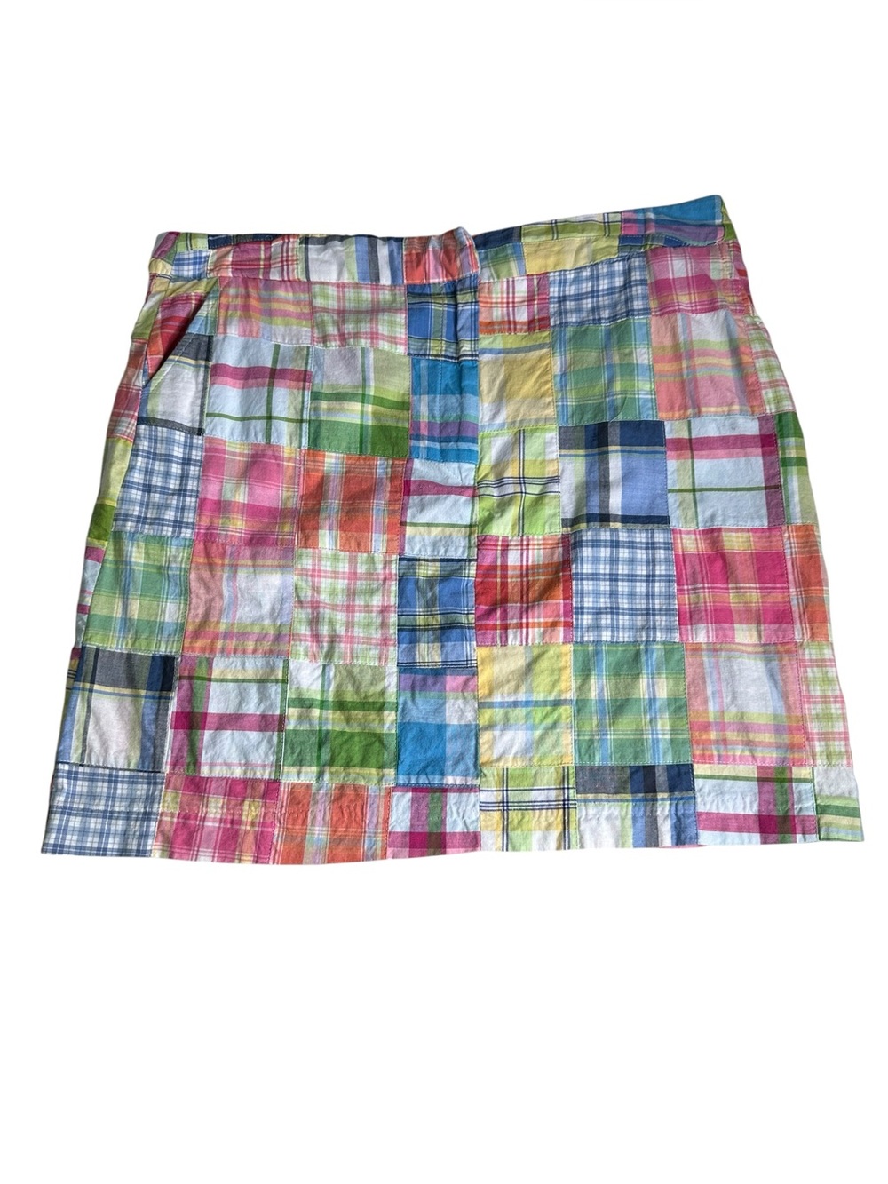 Cambridge Dry Goods Women’s Madras Plaid Vintage Mini Skirt. Size 14